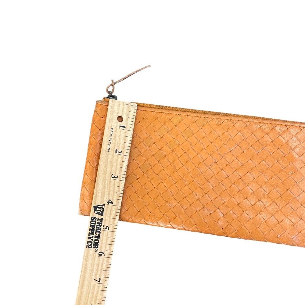 Bottega Veneta Intrecciato Weave Zip Around Leather Wallet Orange 203808 VH0G1 - Picture 4 of 13
